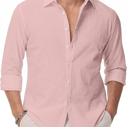 Breeze Pink Linen Shirt