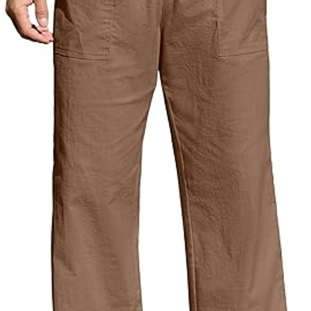 brown linen pant
