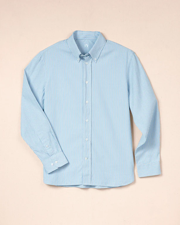 Classic Blue Vertical Stripe Shirt